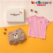 [ミキハウス ホットビスケッツ] Tシャツ＆ブルマセット【BOX付き】　ピンク