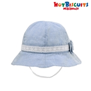 【SALE】[ベビー]レースリボン付き帽子　ブルー