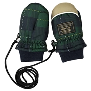 ナイロンミトンチェック柄 グリーン