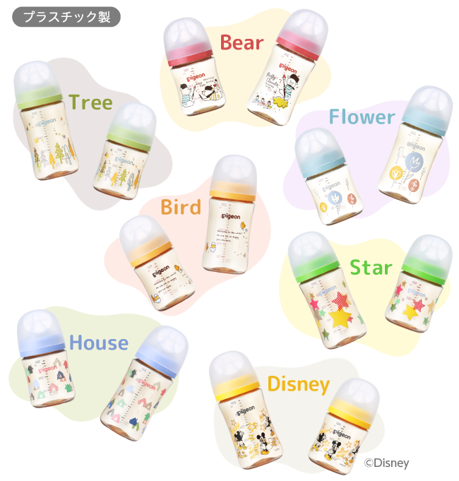 プラスチック製 Bear,Tree,Bird,Flower,Star,House,Disney