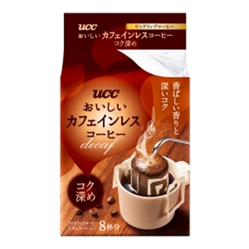 若者の大愛商品 UCC おいしいカフェインレスコーヒー ドリップコーヒー コク深め 7g×8P ×12袋入