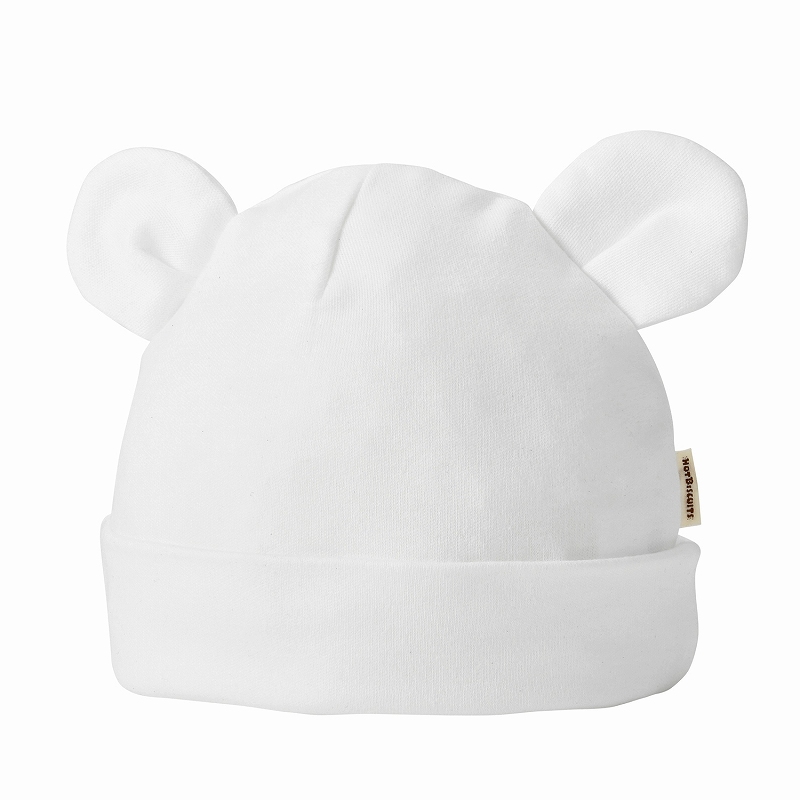 ＜赤ちゃん本舗＞ フード ・ 白 シューズ・ファッション小物 帽子・バッグ・ファッション小物 新生児・乳児帽子画像