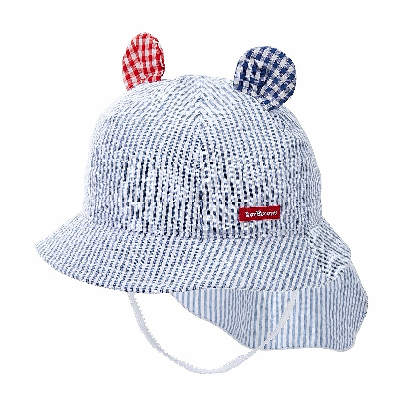 ＜赤ちゃん本舗＞ 「ユニセックス」帽子 紺×白 シューズ・ファッション小物 帽子・バッグ・ファッション小物 新生児・乳児帽子画像
