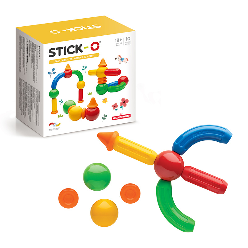 ＜赤ちゃん本舗＞ STICK-O(スティック・オー) ベーシック10 おもちゃ・遊具・乗用玩具・三輪車 ブロック・パズル・おえかき