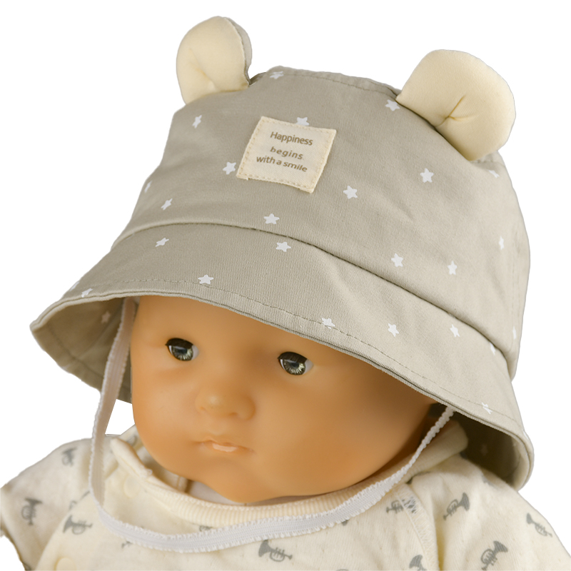  【SALE】[44・46cm]バケットハット くま耳 グレー シューズ・ファッション小物 帽子・バッグ・ファッション小物 新生児・乳児帽子
