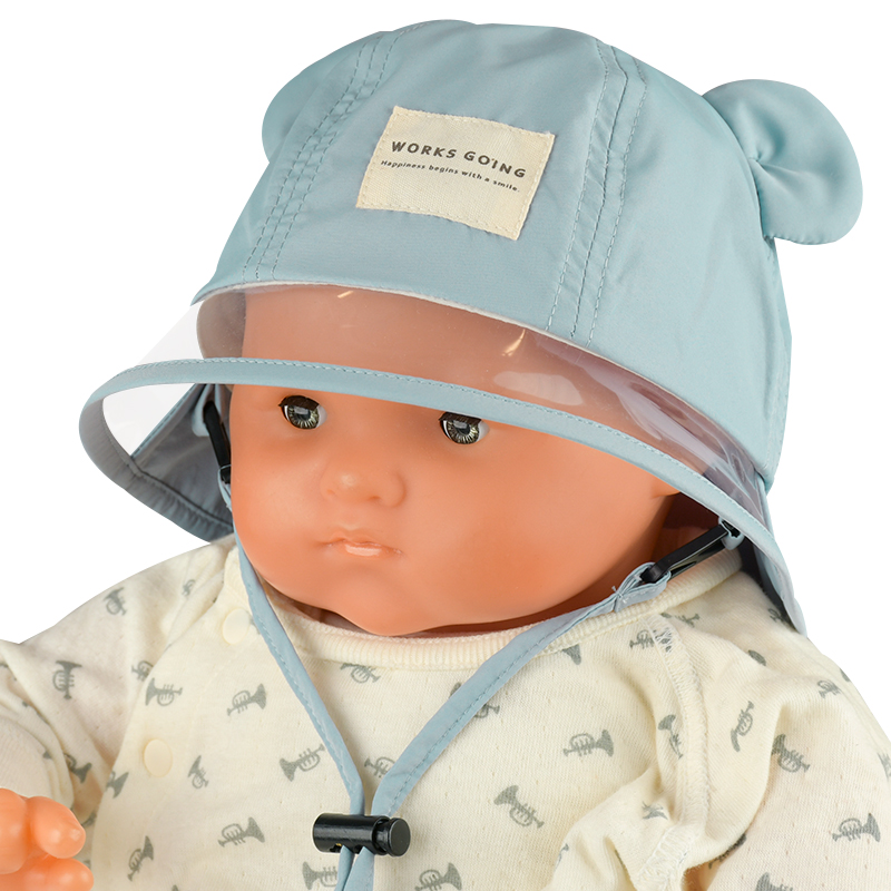＜赤ちゃん本舗＞ [300Pプレゼント]【SALE】[44・46?]ハット 耳付き はっ水 ブルー シューズ・ファッション小物 帽子・バッグ・ファッション小物 新生児・乳児帽子画像