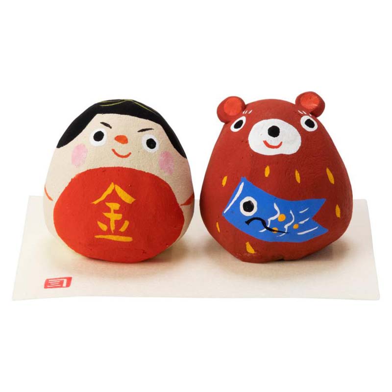 ＜赤ちゃん本舗＞ 張子風金太郎と熊 お祝いギフト・イベント・シーズン催事 五月人形 メモリアル小物画像