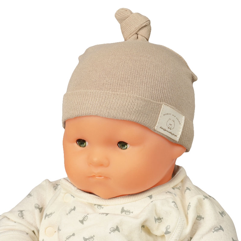 赤ちゃん本舗　新生児からかぶれるベビーニット帽（綿）