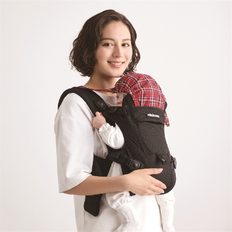 【保証書付】miki HOUSE FIRST BABY CARRIER ブラック 新生児のためのベビーキャリア ファーストベビーキャリア