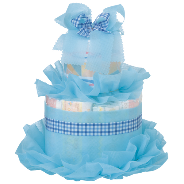 ＜赤ちゃん本舗＞ おむつ de ケーキ（小） えらんでママセット AN-19EMB-1 ブルー (お祝いギフト) お祝いギフト・イベント・シーズン催事 出産・お誕生日お祝いギフト おむつケーキ