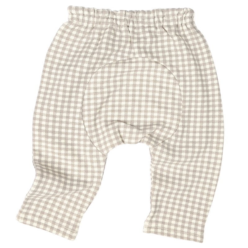 いつものモンキーパンツ 裏毛 チェック グレー 70cm