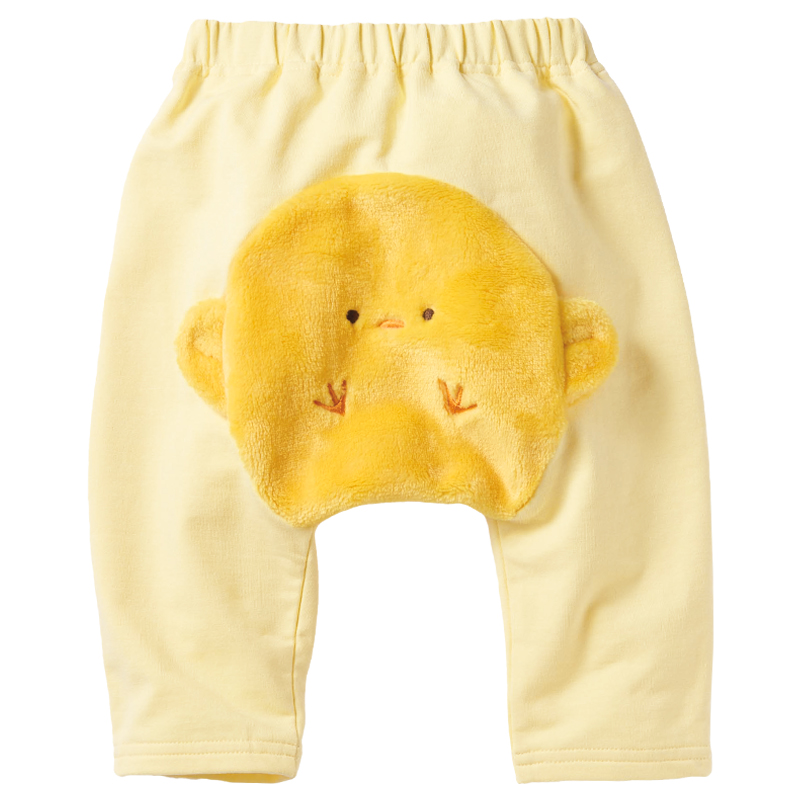 モンキーパンツ ボアアニマル ひよこ イエロー 80cm