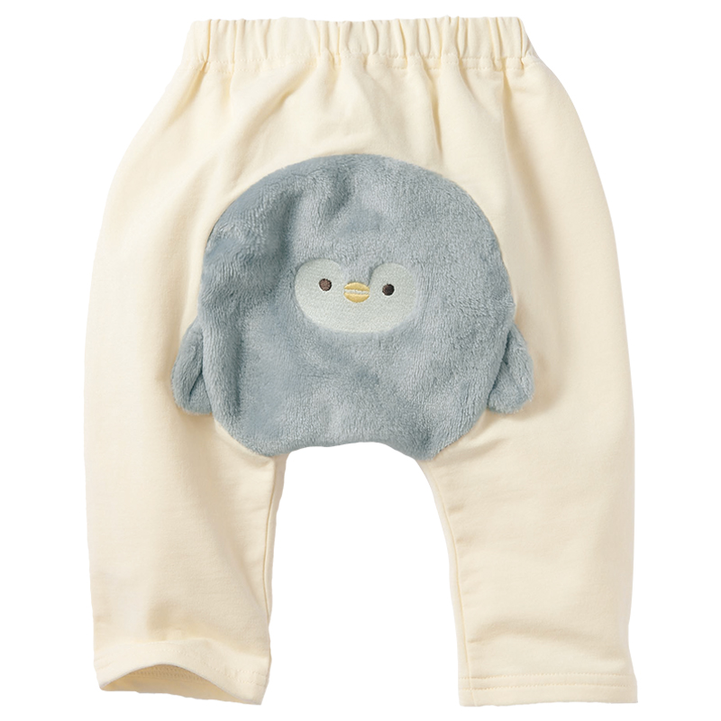 モンキーパンツ ボアアニマル ペンギン アイボリー 70cm