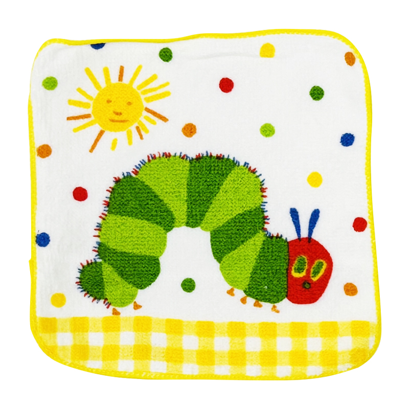 プチタオル5P26 はらぺこあおむし ランランラン 16x16cm