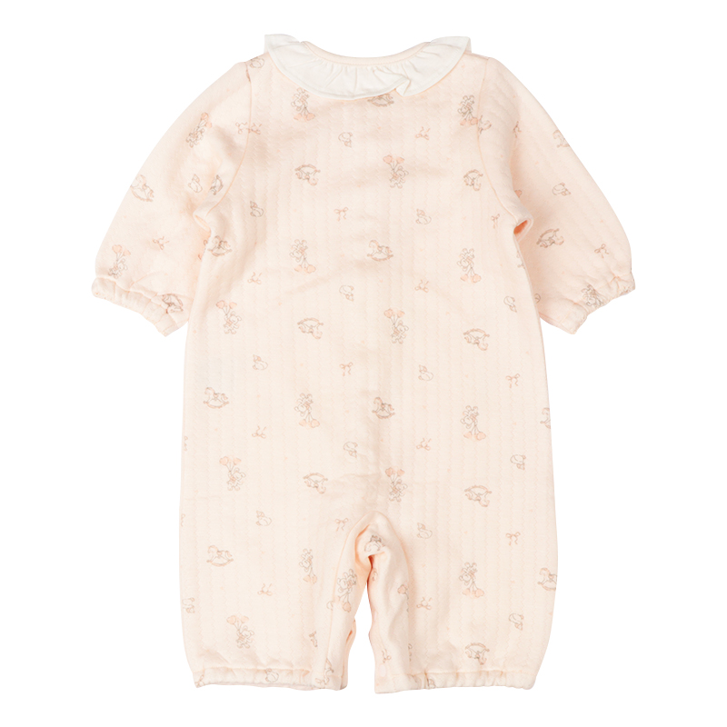 長袖ドレスオール ふんわり あったか ピンク ピンク 50~70cm