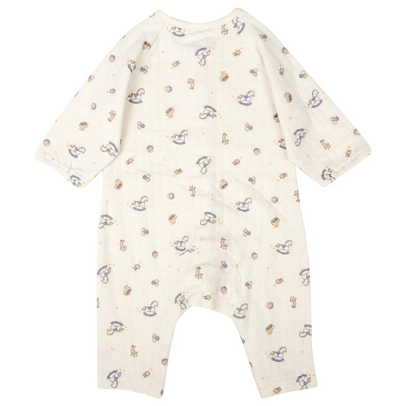 まいにちオール 長袖 キルト 総柄 アイボリー アイボリー 70cm