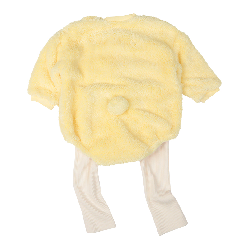 アニマルロンパース+レギンスセット イエロー イエロー 70cm