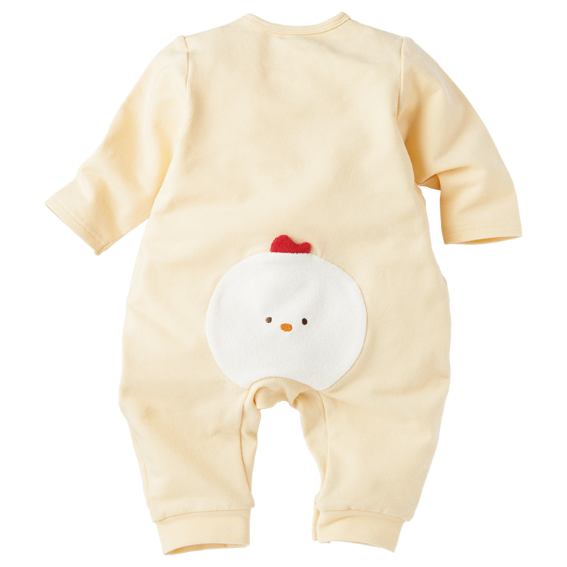 はいはい応援 長袖プレオール おしりモチーフパイル クリーム クリーム 60cm