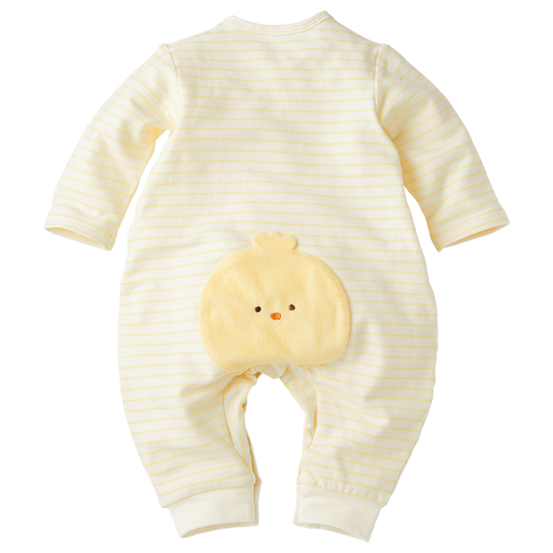 はいはい応援 長袖プレオール おしりモチーフパイル イエロー イエロー 60cm