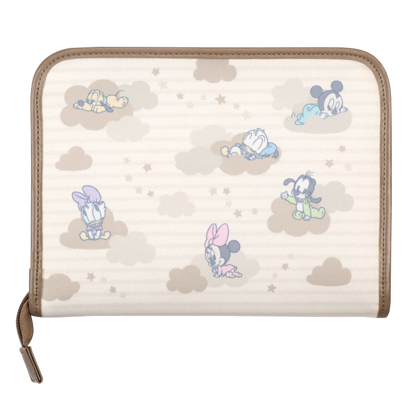 母子手帳ケース ミッキー ベージュ ベージュ