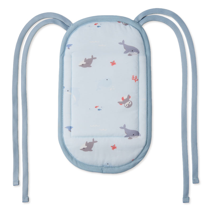 ひえひえマット だっこひも用 強冷感 海の生き物柄 サックス F