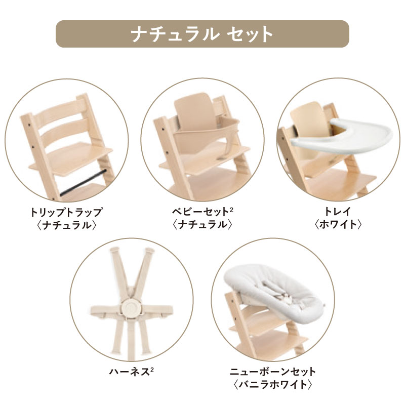 ストッケ トリップトラップ 5in1 新生児セット2026 ナチュラル ナチュラル