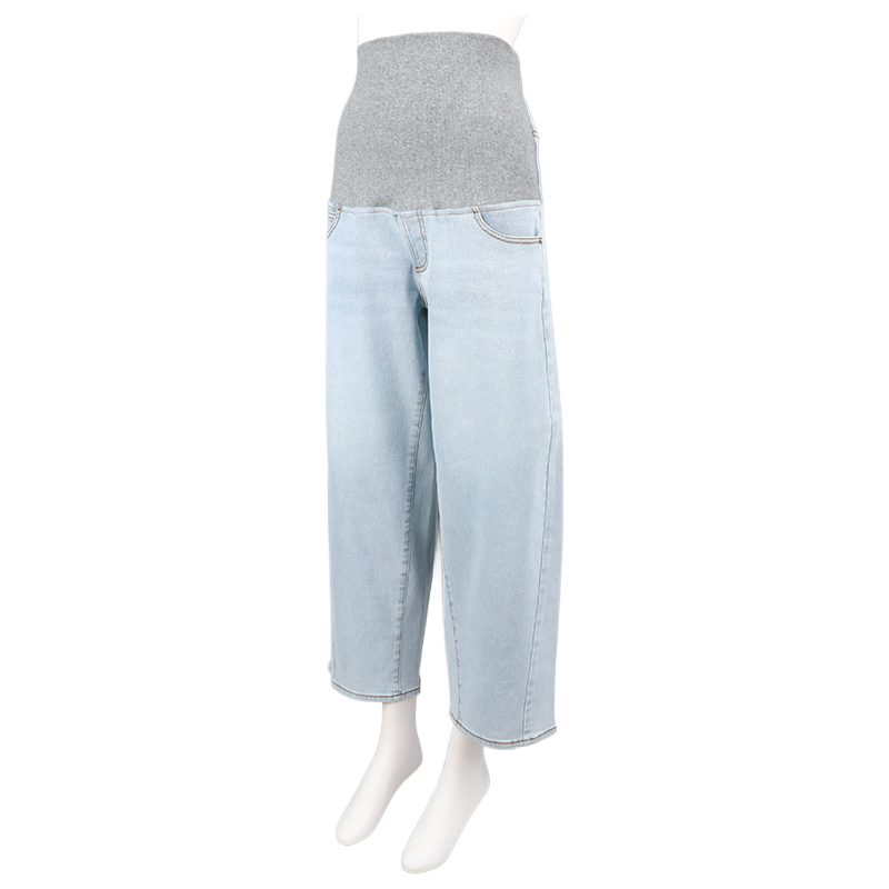 バレルレッグデニムパンツ サックス サックス M