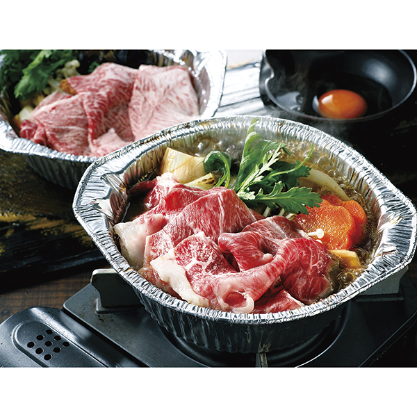 【冬ギフト】米沢牛黄木すき焼き鍋(赤身・霜降り各2人前) (内祝いギフト) 送料当社負担