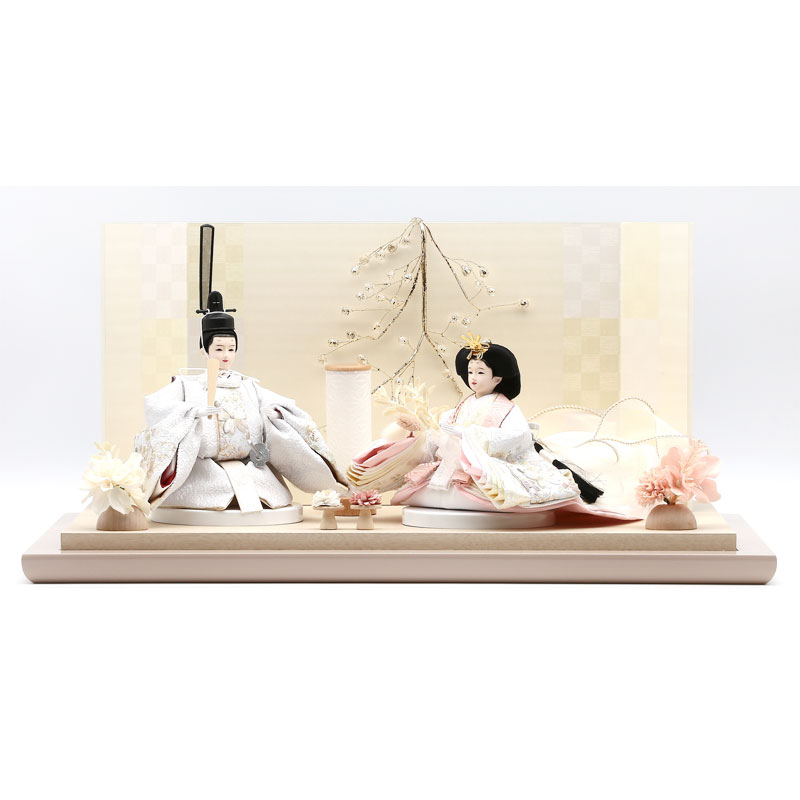 親王ケース飾り「クリスタル煌舞絵巻」 38091M 雛人形 【メーカー直送】 ナチュラル