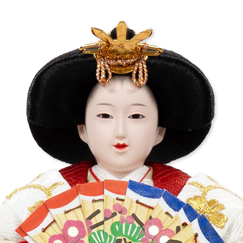 吉德 親王ケース飾り 「雪輪に桜と楓 茜黒ぼかし」 38720W 雛人形 【メーカー直送】 ブラック