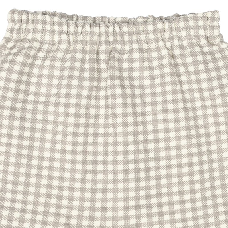 いつものモンキーパンツ 裏毛 チェック グレー 70cm
