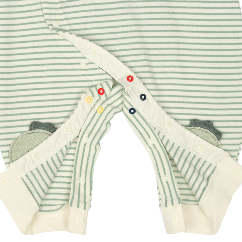 はいはい応援長袖プレオール おしりモチーフ パイル グリーン グリーン 60cm