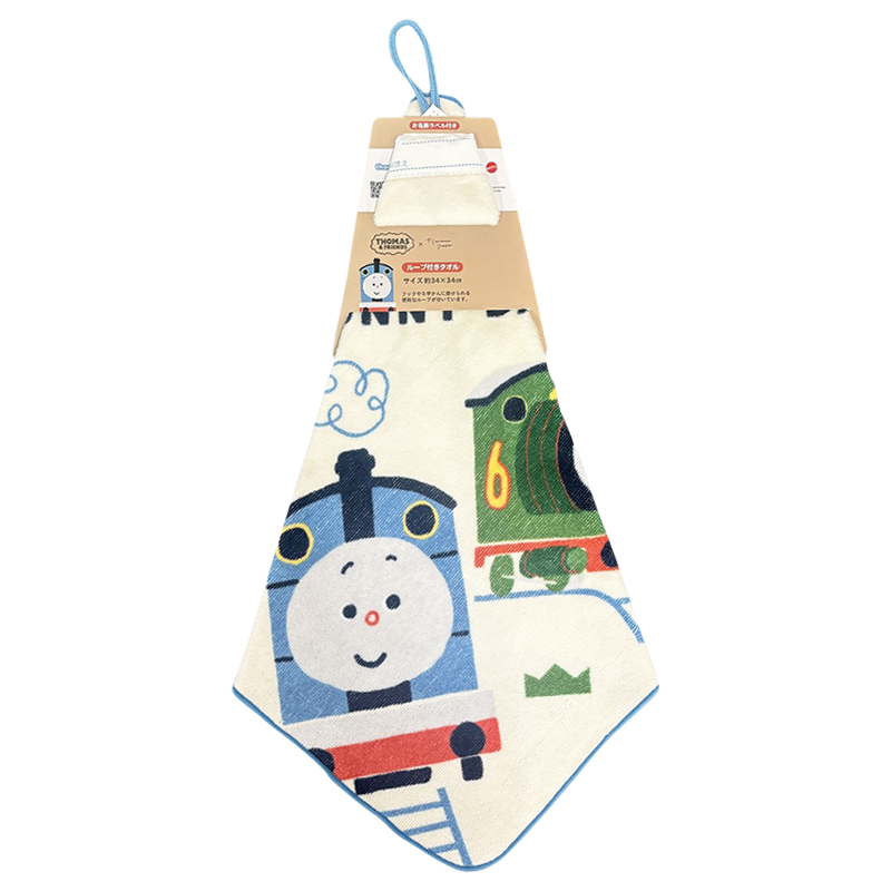 ループ付きタオル26 トーマスxツムパパ イッツサニーデイ 34x34cm