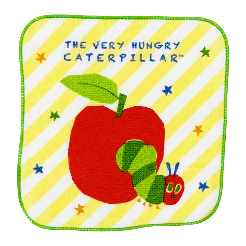 プチタオル5P26 はらぺこあおむし ランランラン 16x16cm