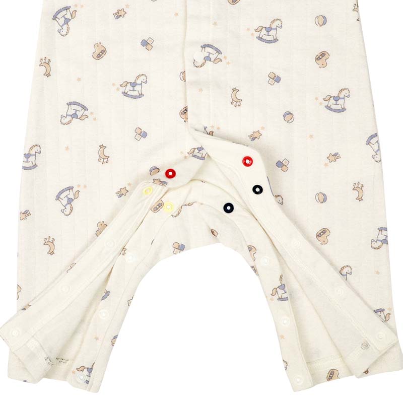 まいにちオール 長袖 キルト 総柄 アイボリー アイボリー 70cm