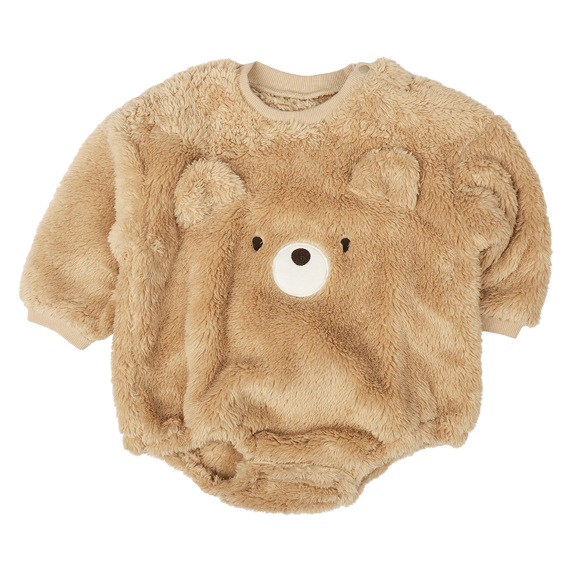 アニマルロンパース+レギンスセット ブラウン ブラウン 70cm