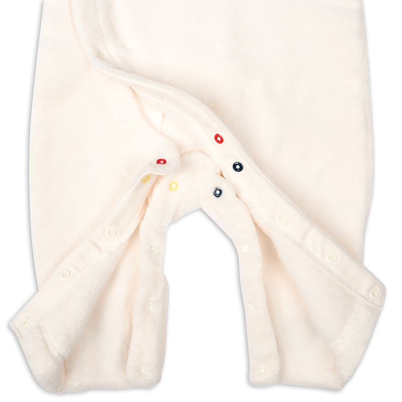 長袖 プレオール 足まですっぽりボア ひつじ オフホワイト 50~60cm