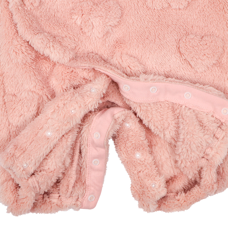 長袖ドレスオール ボア ハート ピンク ピンク 50~60cm