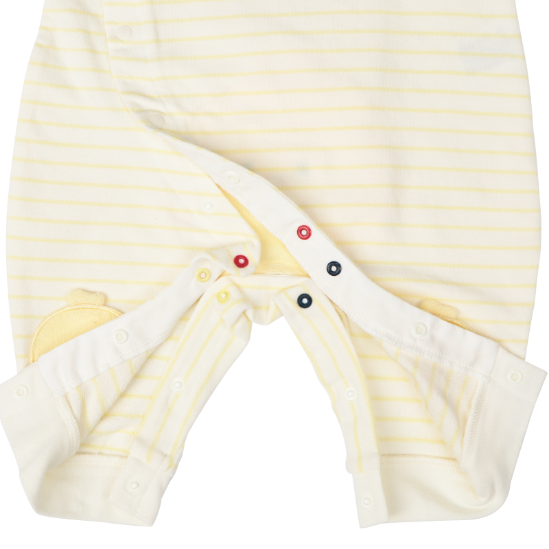 はいはい応援 長袖プレオール おしりモチーフパイル イエロー イエロー 60cm