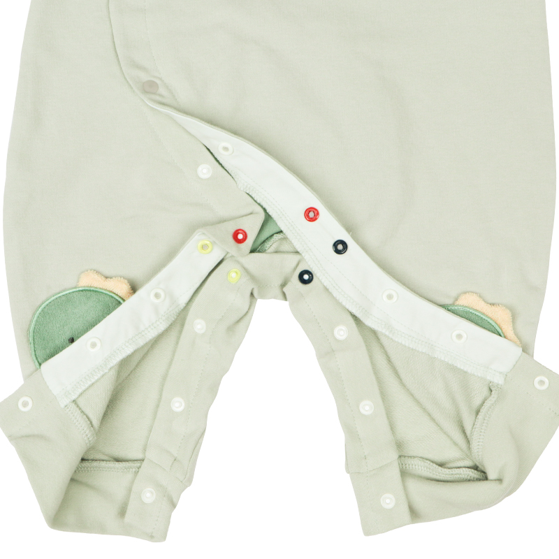 はいはい応援 長袖プレオール おしりモチーフパイル グリーン グリーン 60cm