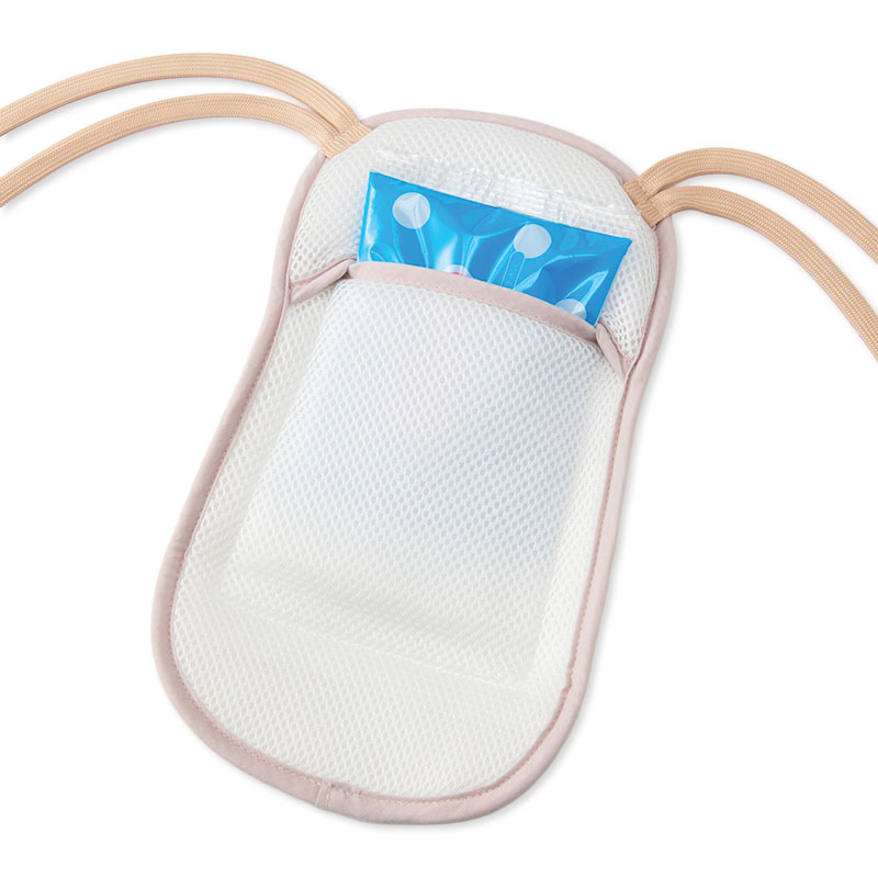 ひえひえマット だっこひも用 強冷感 アニマル柄 グレー F