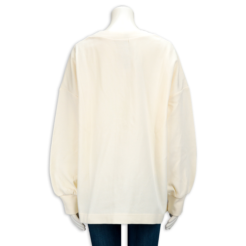 長袖トップス付きカーディガン アイボリー アイボリー M