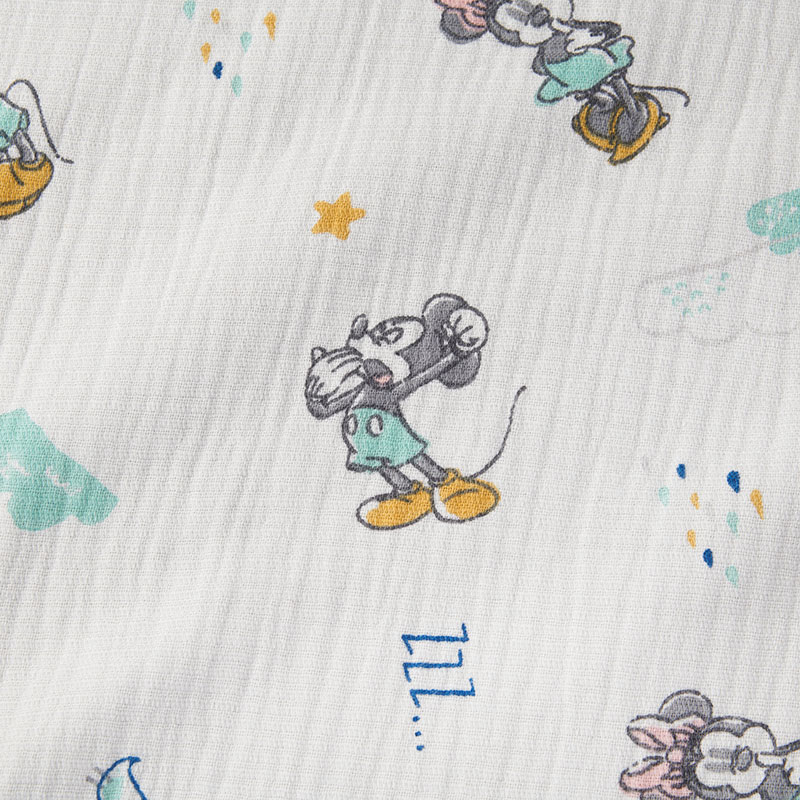 ディズニーベビー インナーパイルガーゼケット ミッキーミニー グレー