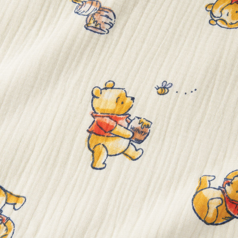 ディズニーベビー インナーパイルガーゼケット くまのプーさん クリーム