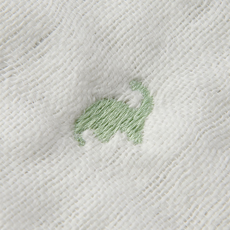 6重ガーゼケット 恐竜 アイボリー