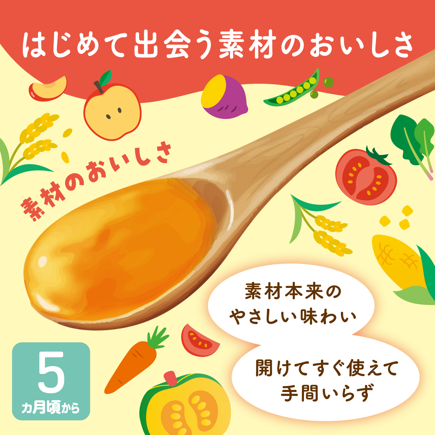 素材のおいしさ うらごし かぼちゃとにんじん 50g