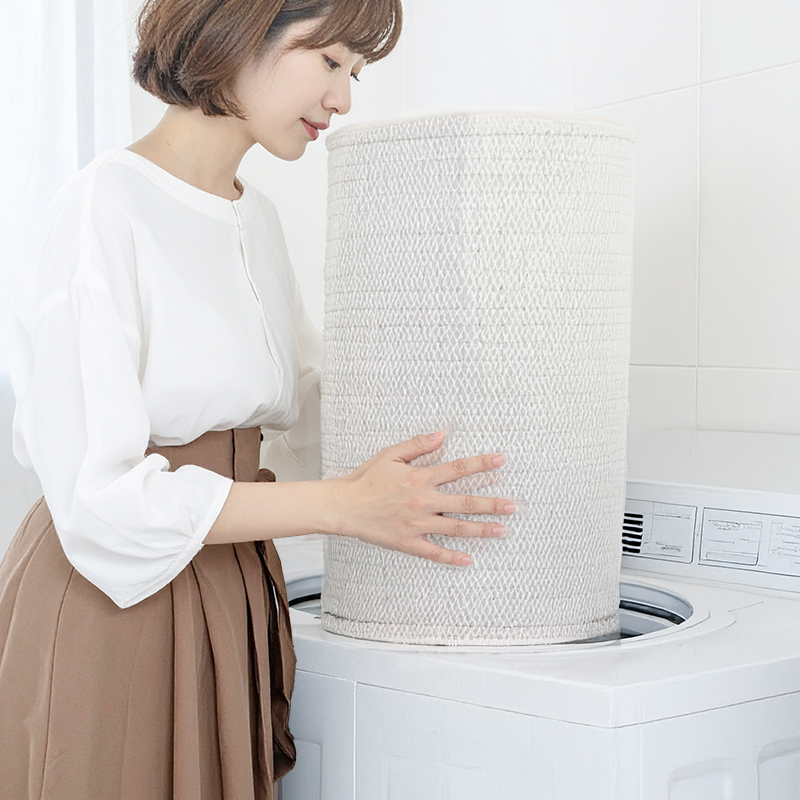 maison baby 丸洗いができるコロンとラグ 120×120cm アイボリー アイボリー 120