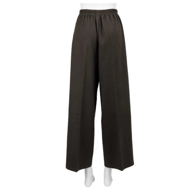 あったかタックワイドパンツ チャコールグレー チャコールグレー M