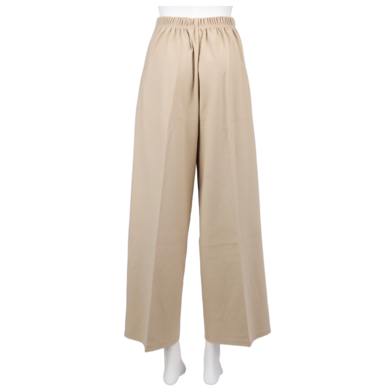 あったかタックワイドパンツ ベージュ ベージュ M