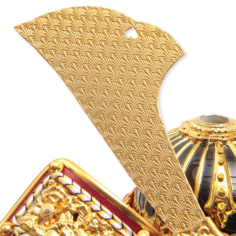 五月人形　兜　久月 五月人形 久月 兜収納飾り 兜飾り 大鍬形之兜 黒小札 正絹赤糸縅